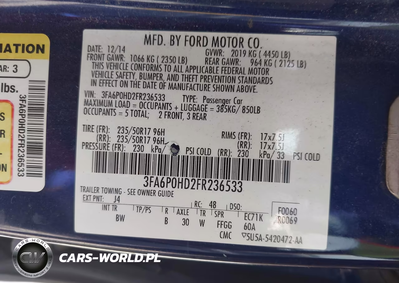 2015 Ford Fusion Se VIN:3FA6P0HD2FR236533 - 9