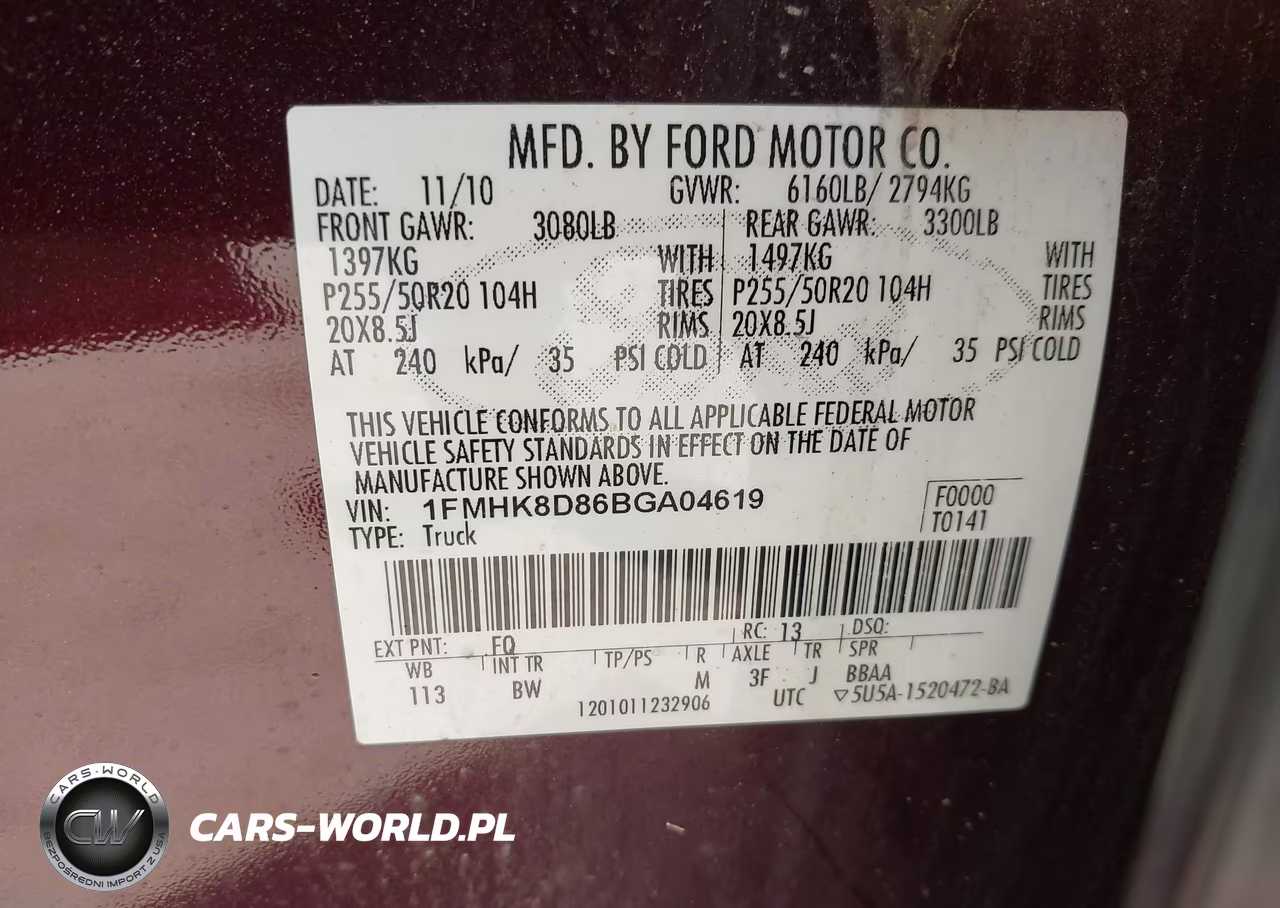2011 Ford Explorer Xlt VIN:1FMHK8D86BGA04619 - 9