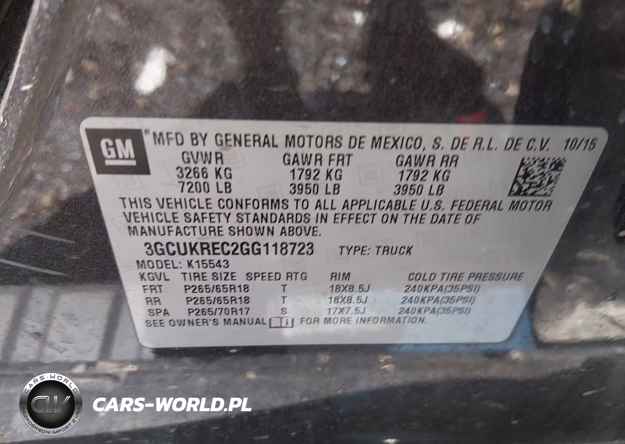 2016 Chevrolet Silverado 1500 1Lt VIN:3GCUKREC2GG118723 - 9