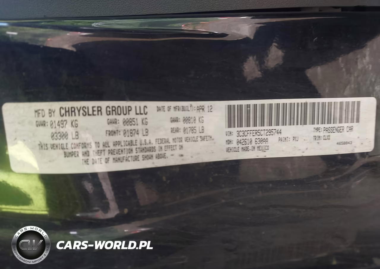 2012 Fiat 500C Lounge VIN:3C3CFFER5CT295744 - 9