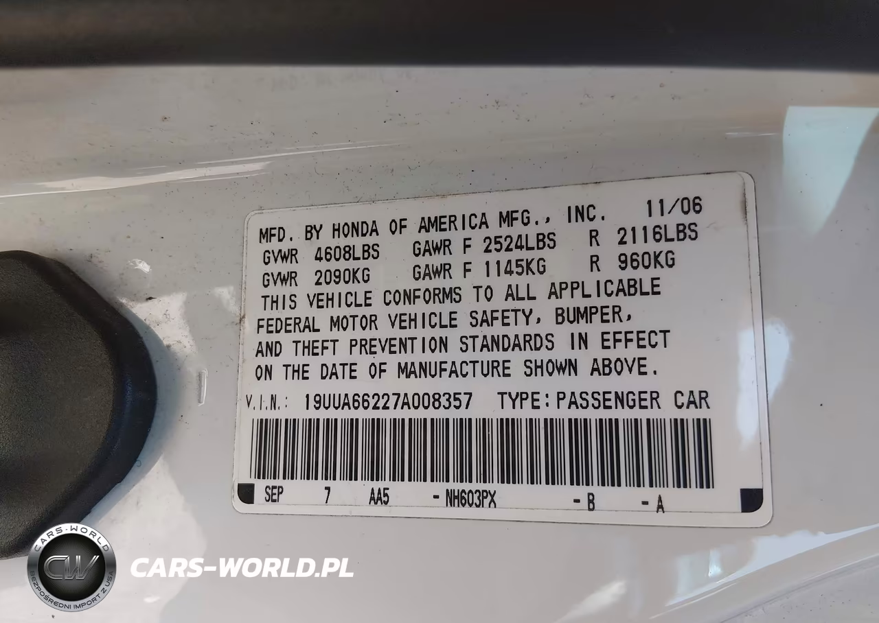 2007 Acura Tl 3.2 VIN:19UUA66227A008357 - 9