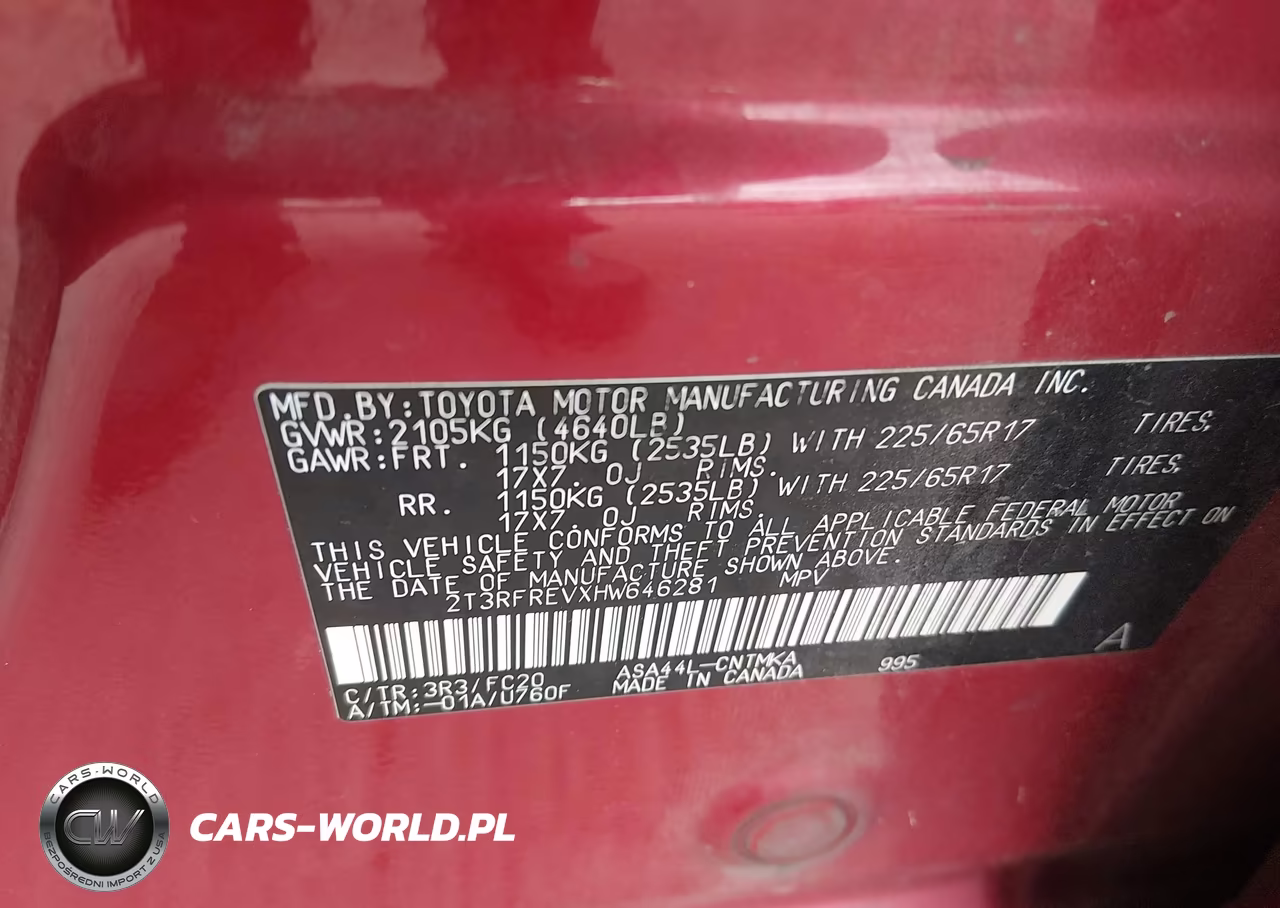 2017 Toyota Rav4 Xle VIN:2T3RFREVXHW646281 - 9