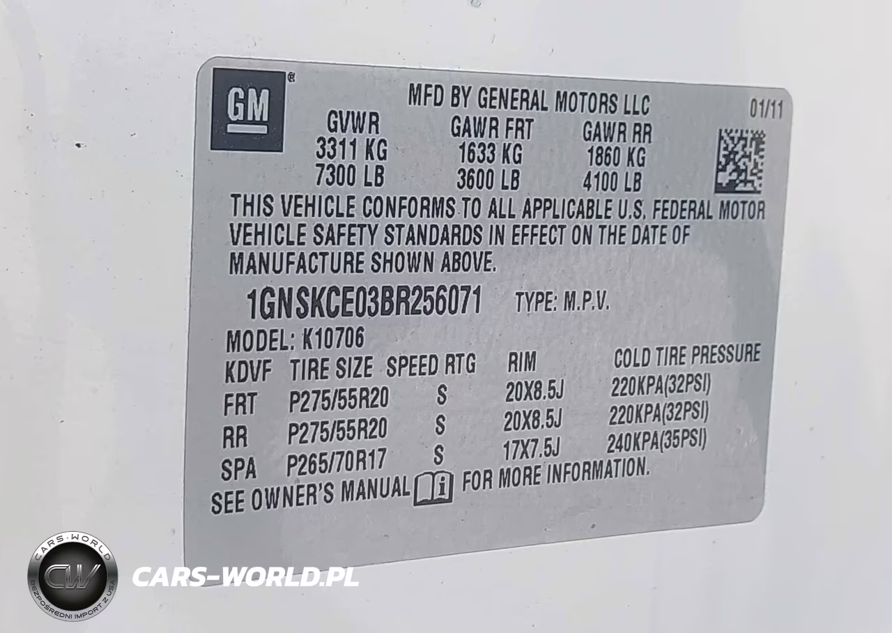 2011 Chevrolet Tahoe Ltz VIN:1GNSKCE03BR256071 - 9