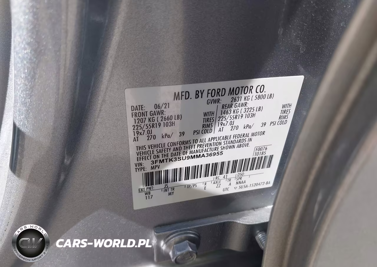 2021 Ford Mustang Mach-E Premium VIN:3FMTK3SU9MMA36955 - 9