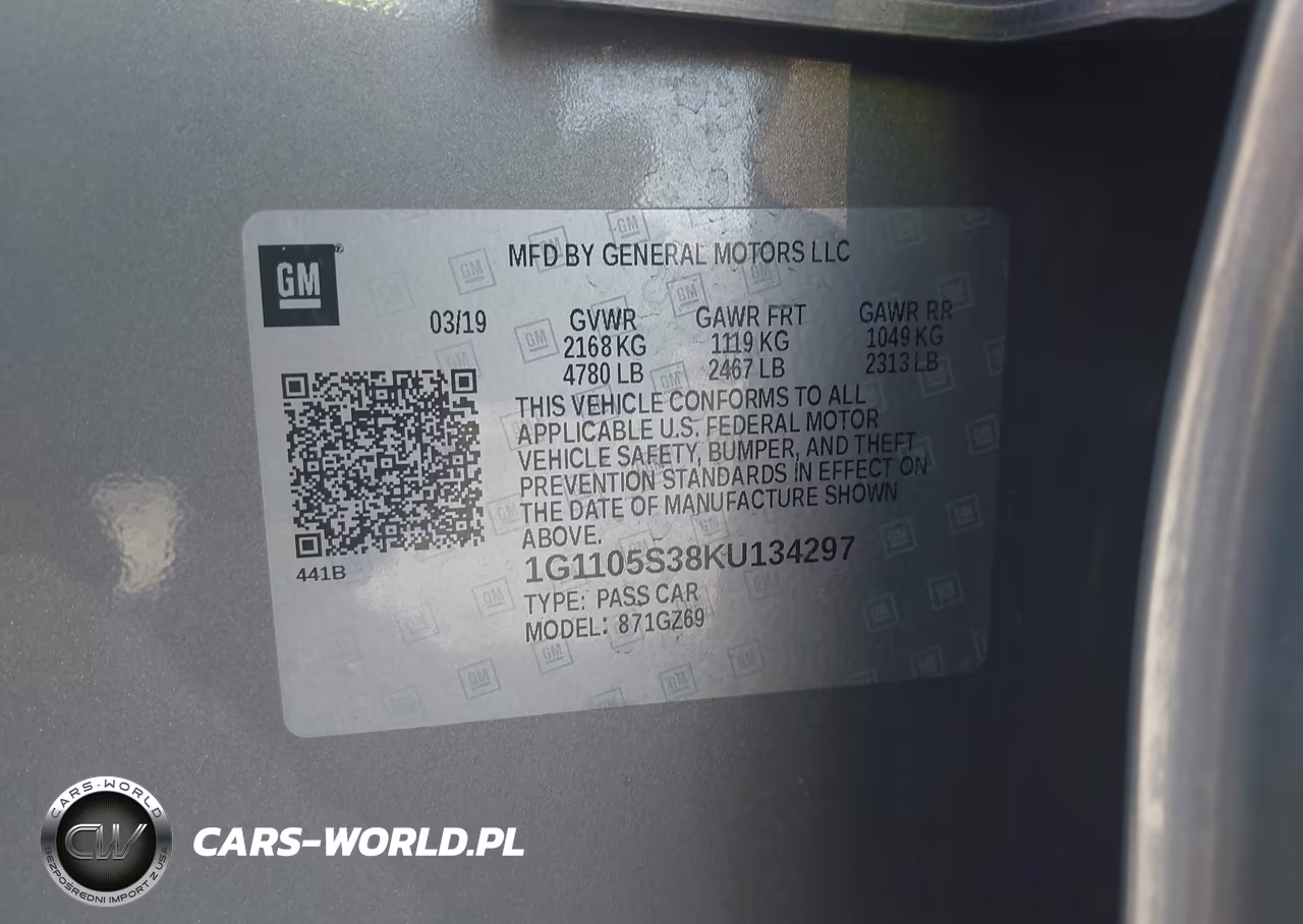 2019 Chevrolet Impala Premier VIN:1G1105S38KU134297 - 9