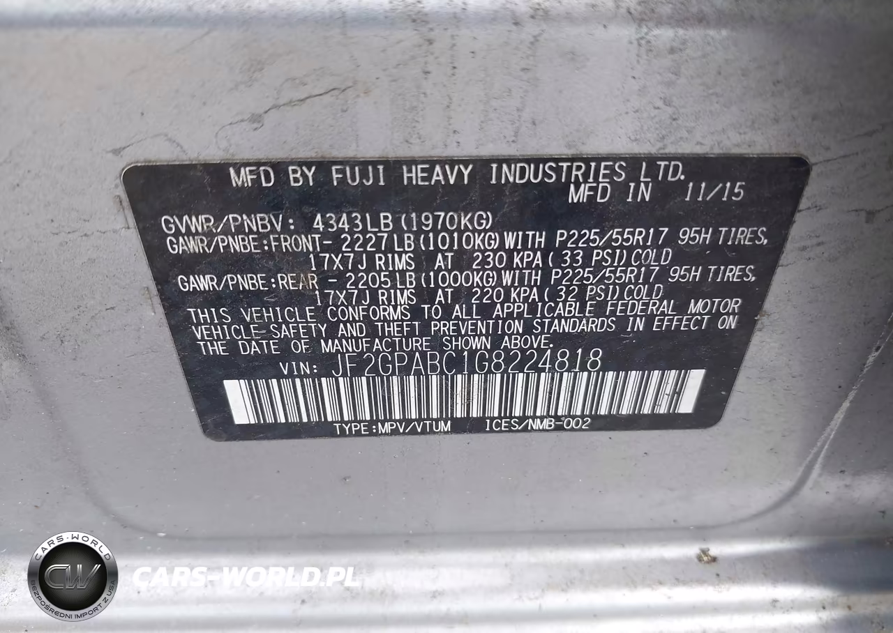 2016 Subaru Crosstrek 2.0I Premium VIN:JF2GPABC1G8224818 - 9