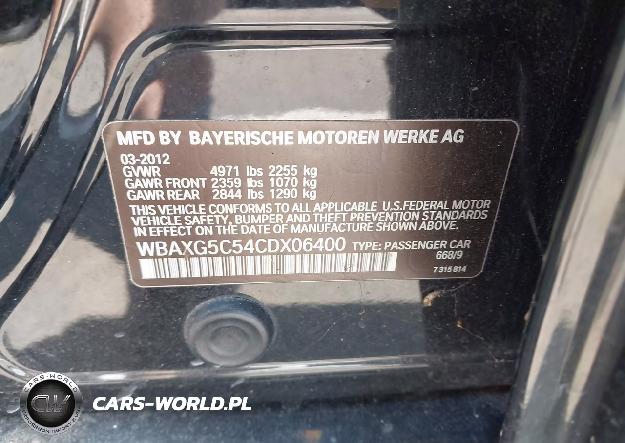 2012 BMW 528I VIN:WBAXG5C54CDX06400 - 9