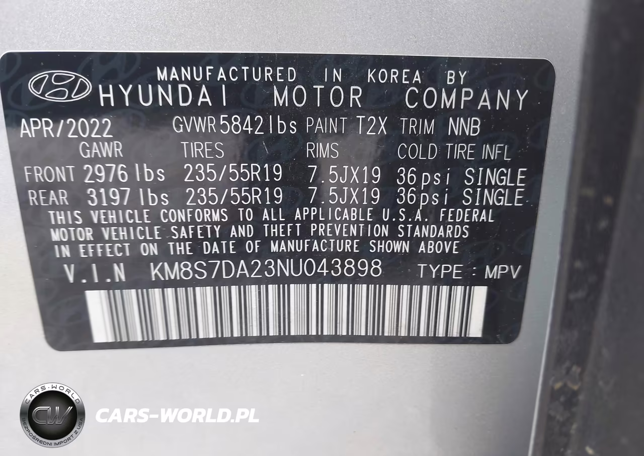 2022 Hyundai Santa Fe Plug-In Hybrid Limited VIN:KM8S7DA23NU043898 - 9