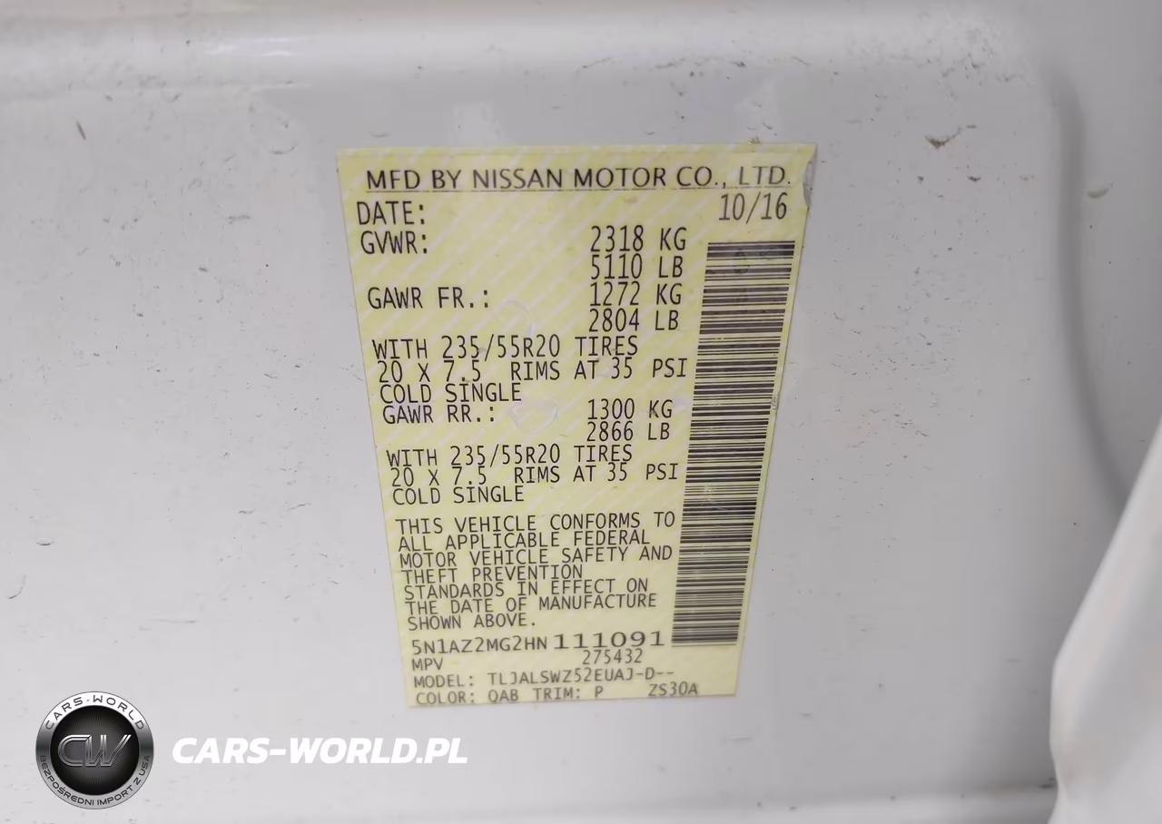 2017 Nissan Murano Platinum VIN:5N1AZ2MG2HN111091 - 9
