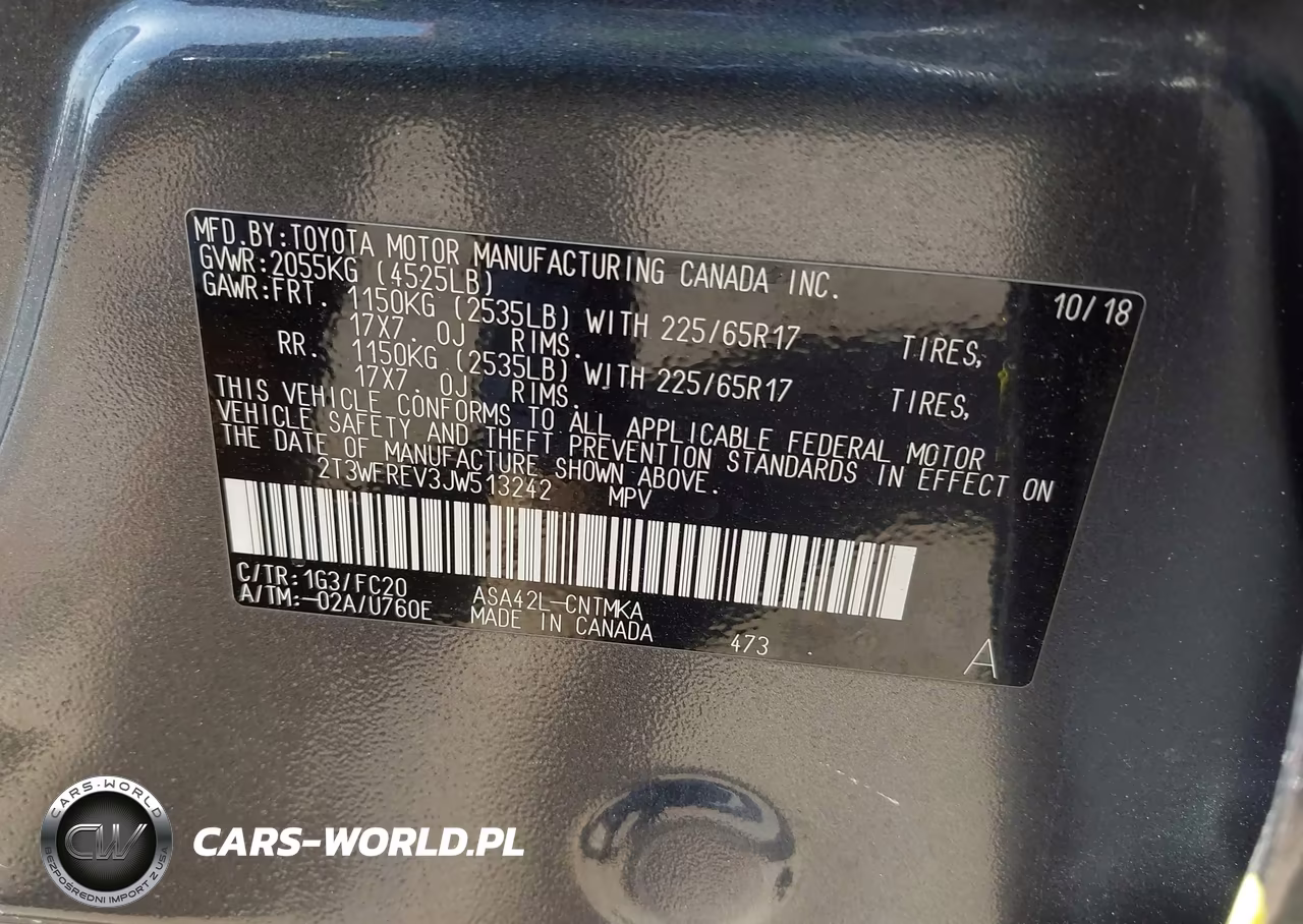 2018 Toyota Rav4 Xle VIN:2T3WFREV3JW513242 - 9