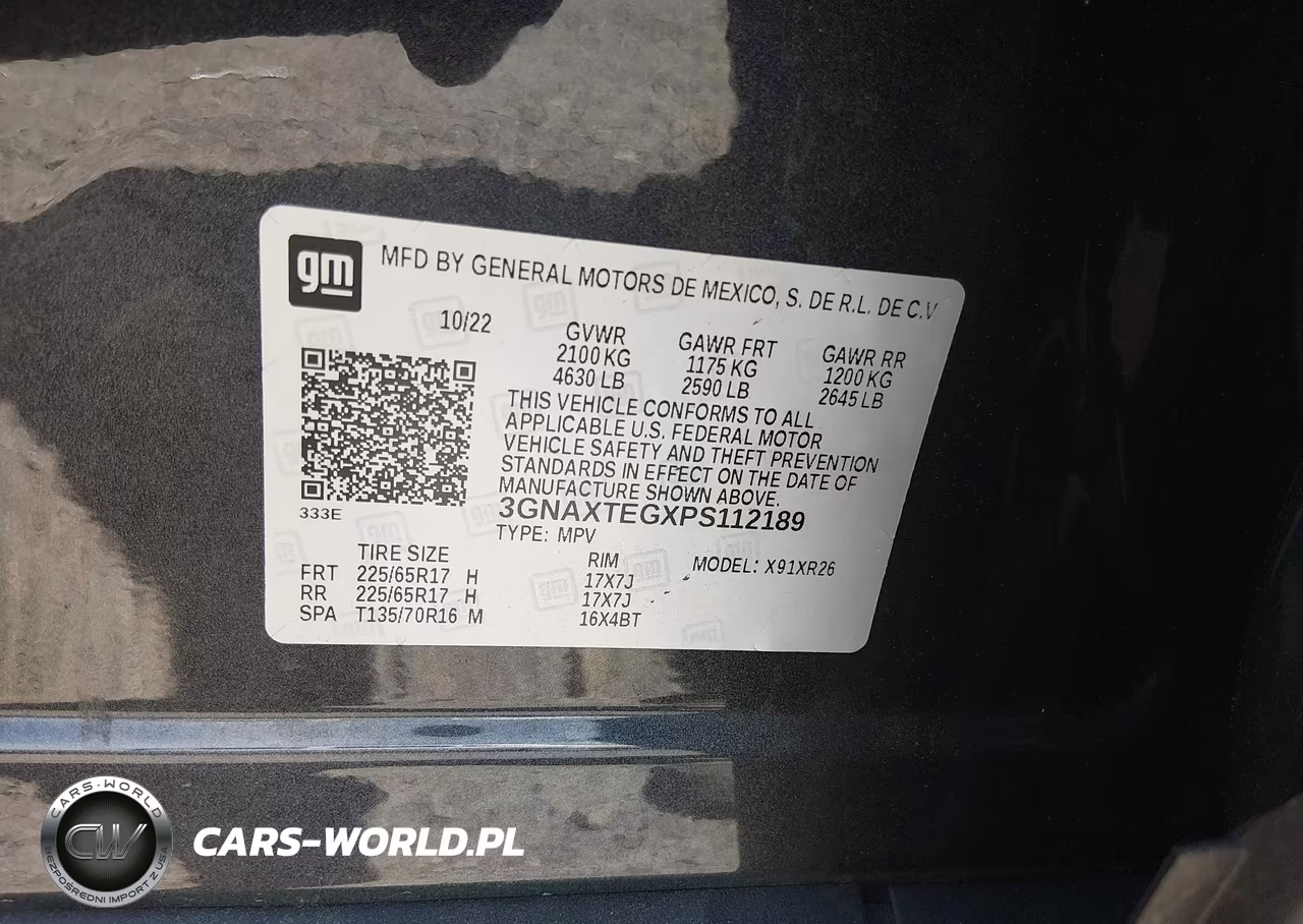 2023 Chevrolet Equinox Awd 2Fl VIN:3GNAXTEGXPS112189 - 9