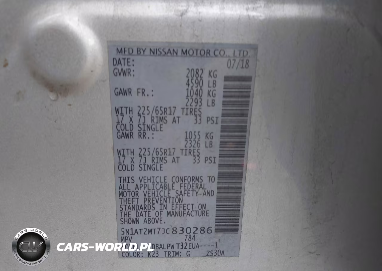 2018 Nissan Rogue S VIN:5N1AT2MT7JC830286 - 9