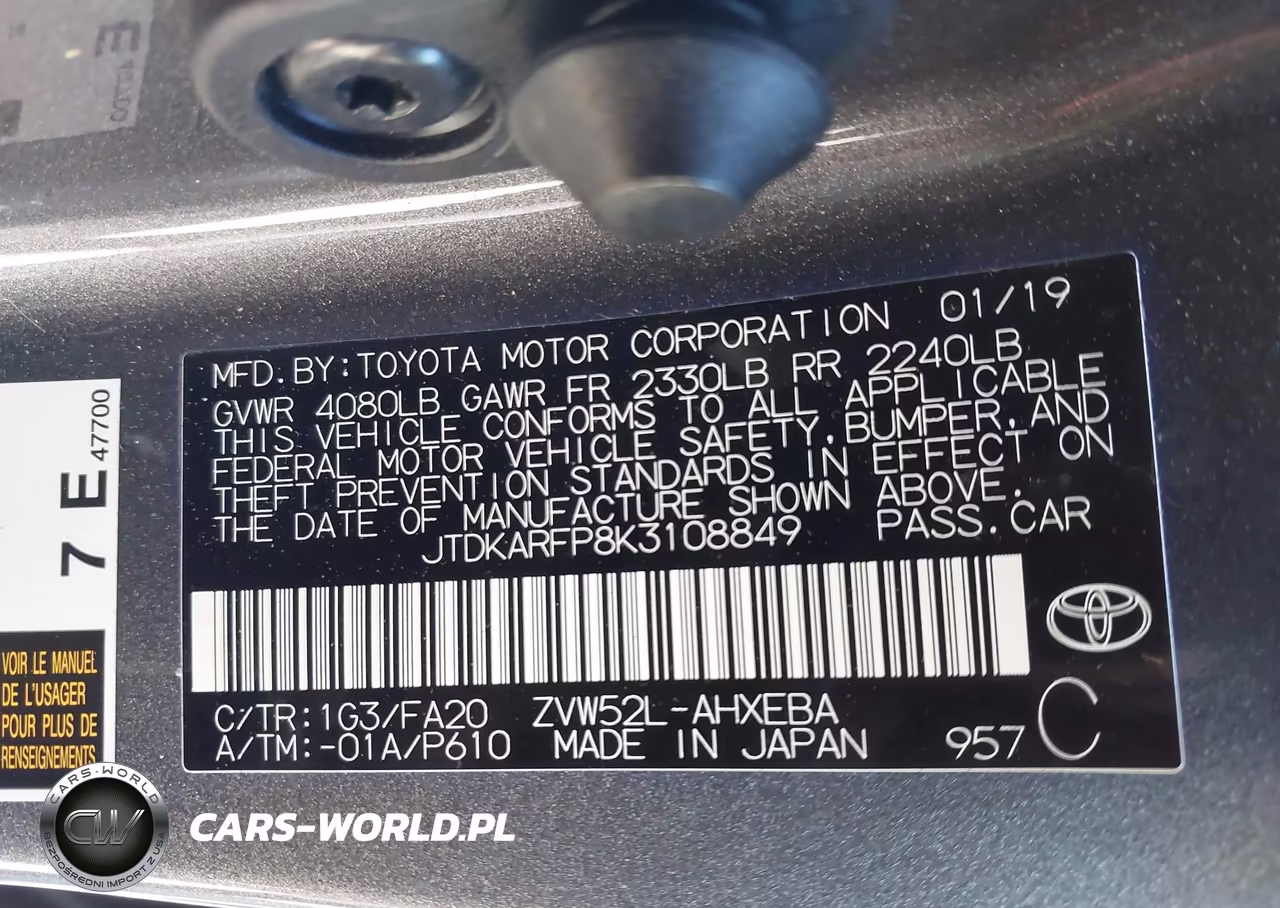 2019 Toyota Prius Prime Plus VIN:JTDKARFP8K3108849 - 9