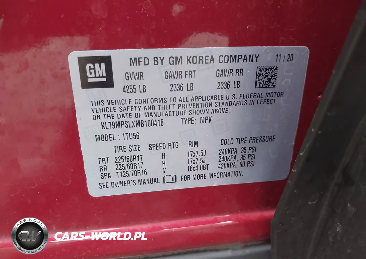 2021 Chevrolet Trailblazer Fwd Lt VIN:KL79MPSLXMB100416 - 9