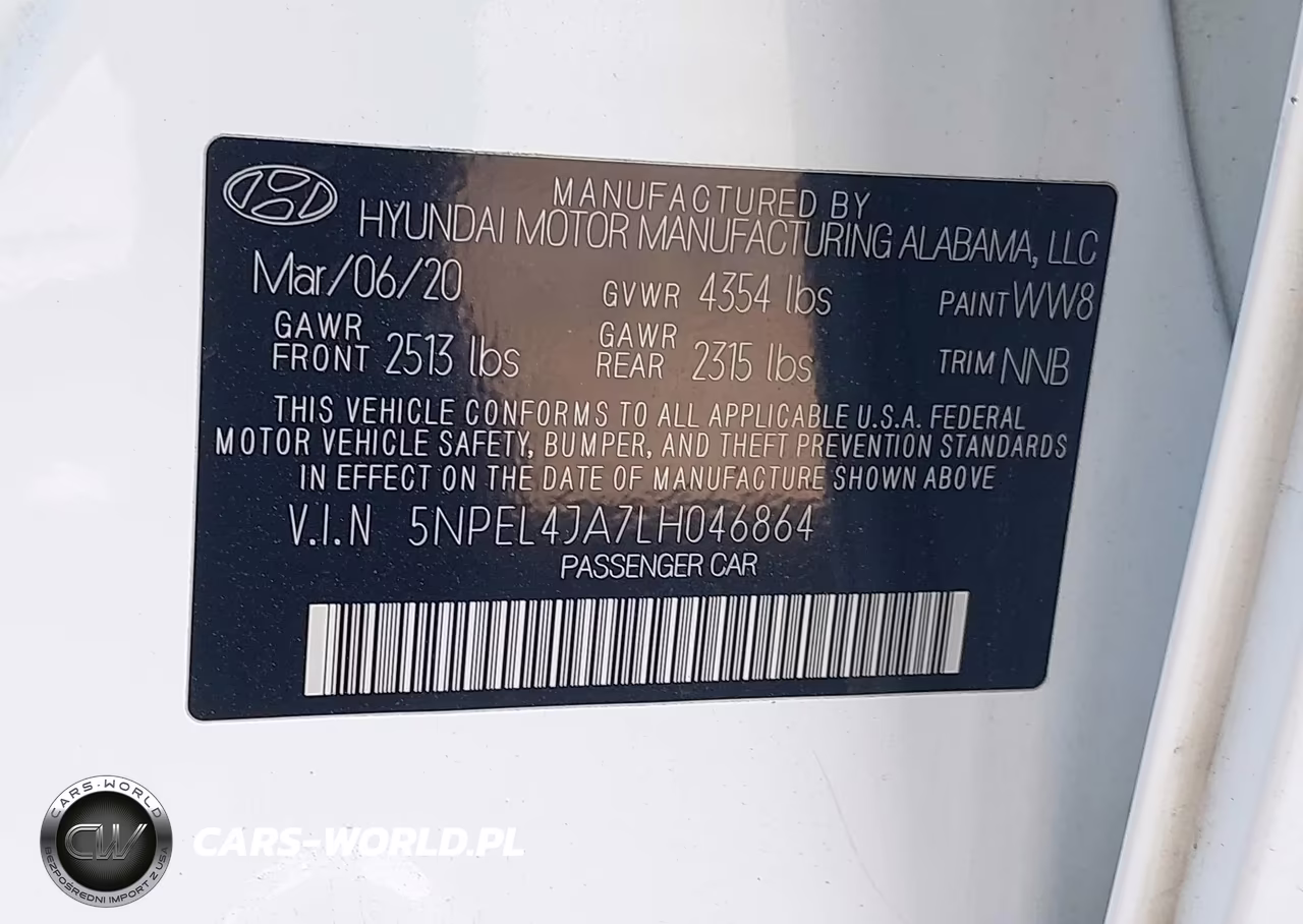 2020 Hyundai Sonata Sel VIN:5NPEL4JA7LH046864 - 9