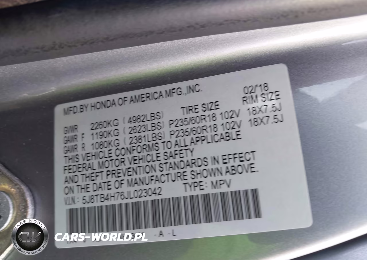 2018 Acura Rdx Advance Package VIN:5J8TB4H76JL023042 - 9