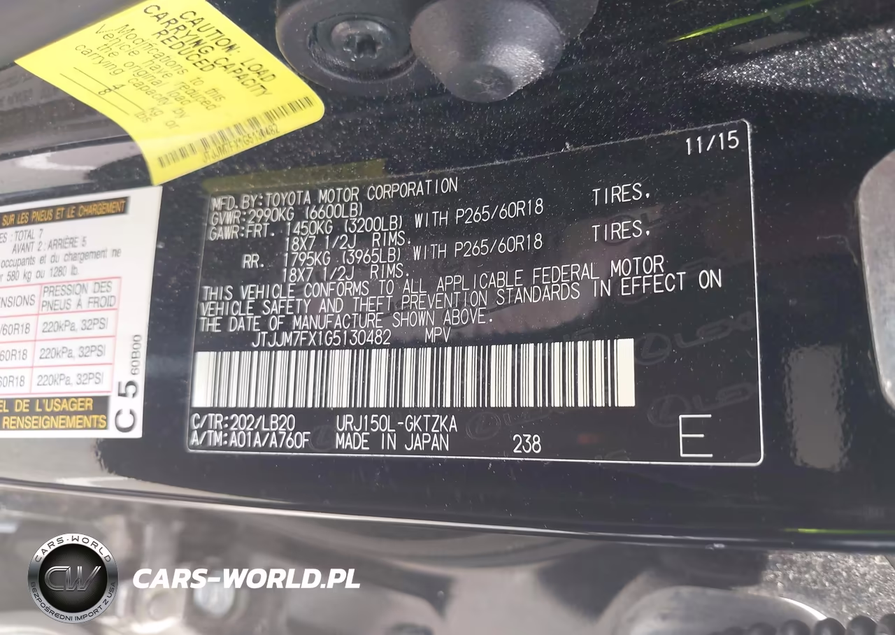 2016 Lexus Gx 460 Luxury VIN:JTJJM7FX1G5130482 - 9