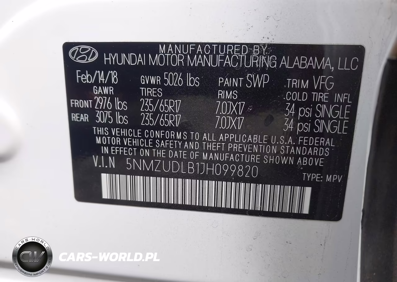 2018 Hyundai Santa Fe Sport 2.4L VIN:5NMZUDLB1JH099820 - 9