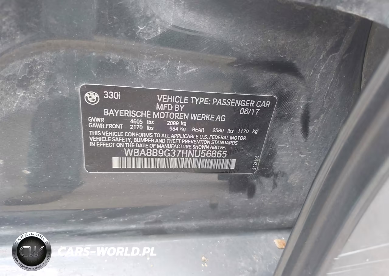 2017 BMW 330I VIN:WBA8B9G37HNU56865 - 9