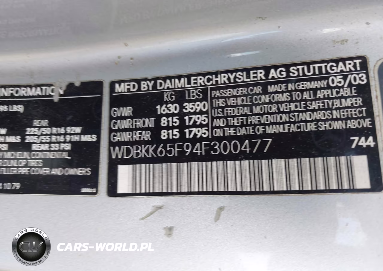 2004 Mercedes-Benz Slk 320 VIN:WDBKK65F94F300477 - 9