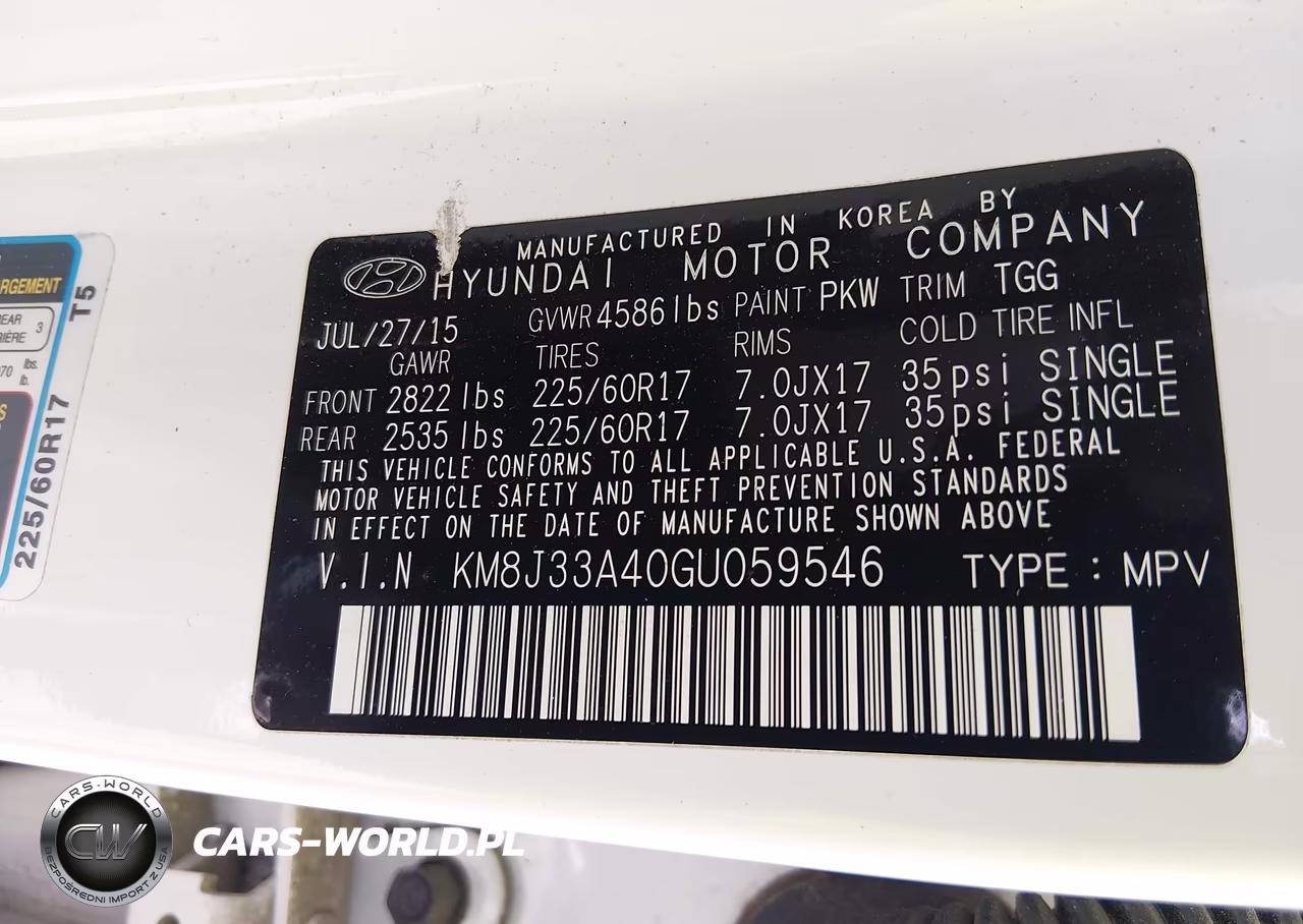 2016 Hyundai Tucson Se VIN:KM8J33A40GU059546 - 9