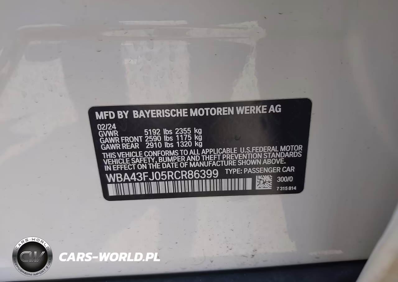 2024 BMW 530I VIN:WBA43FJ05RCR86399 - 9