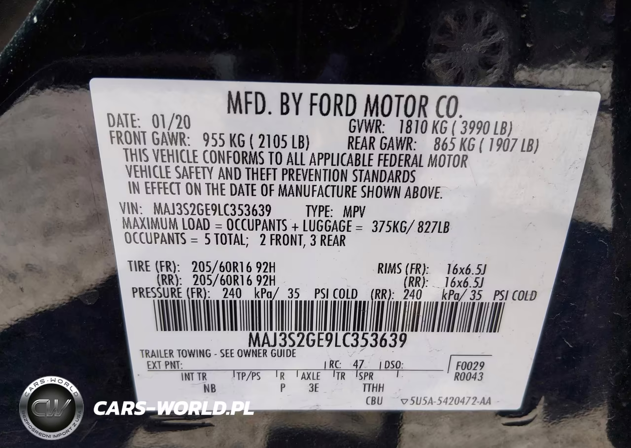 2020 Ford Ecosport Se VIN:MAJ3S2GE9LC353639 - 9