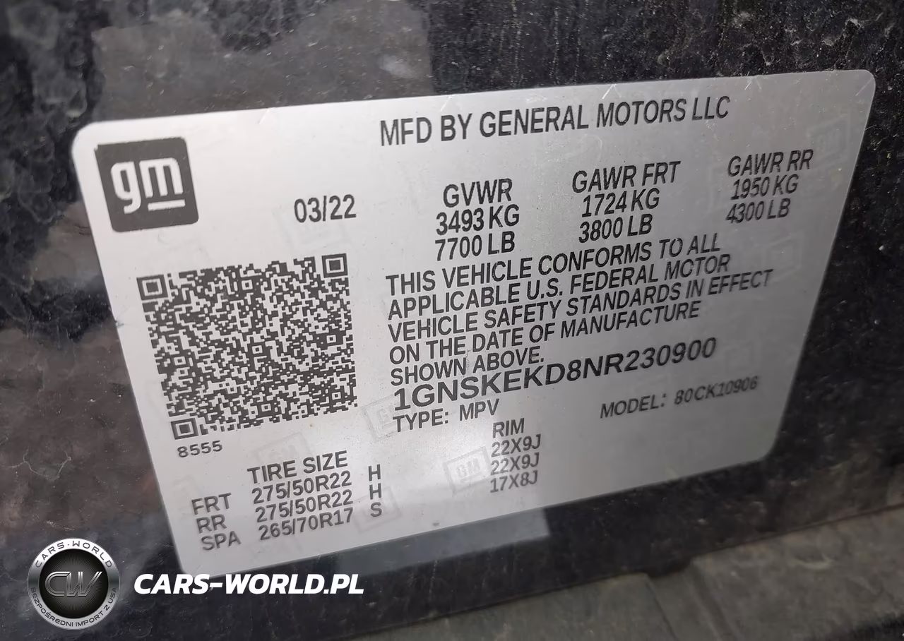 2022 Chevrolet Suburban 4Wd Rst VIN:1GNSKEKD8NR230900 - 9