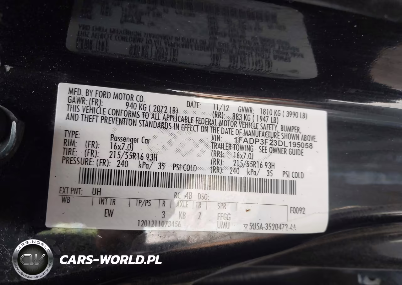 2013 Ford Focus Se VIN:1FADP3F23DL195058 - 9