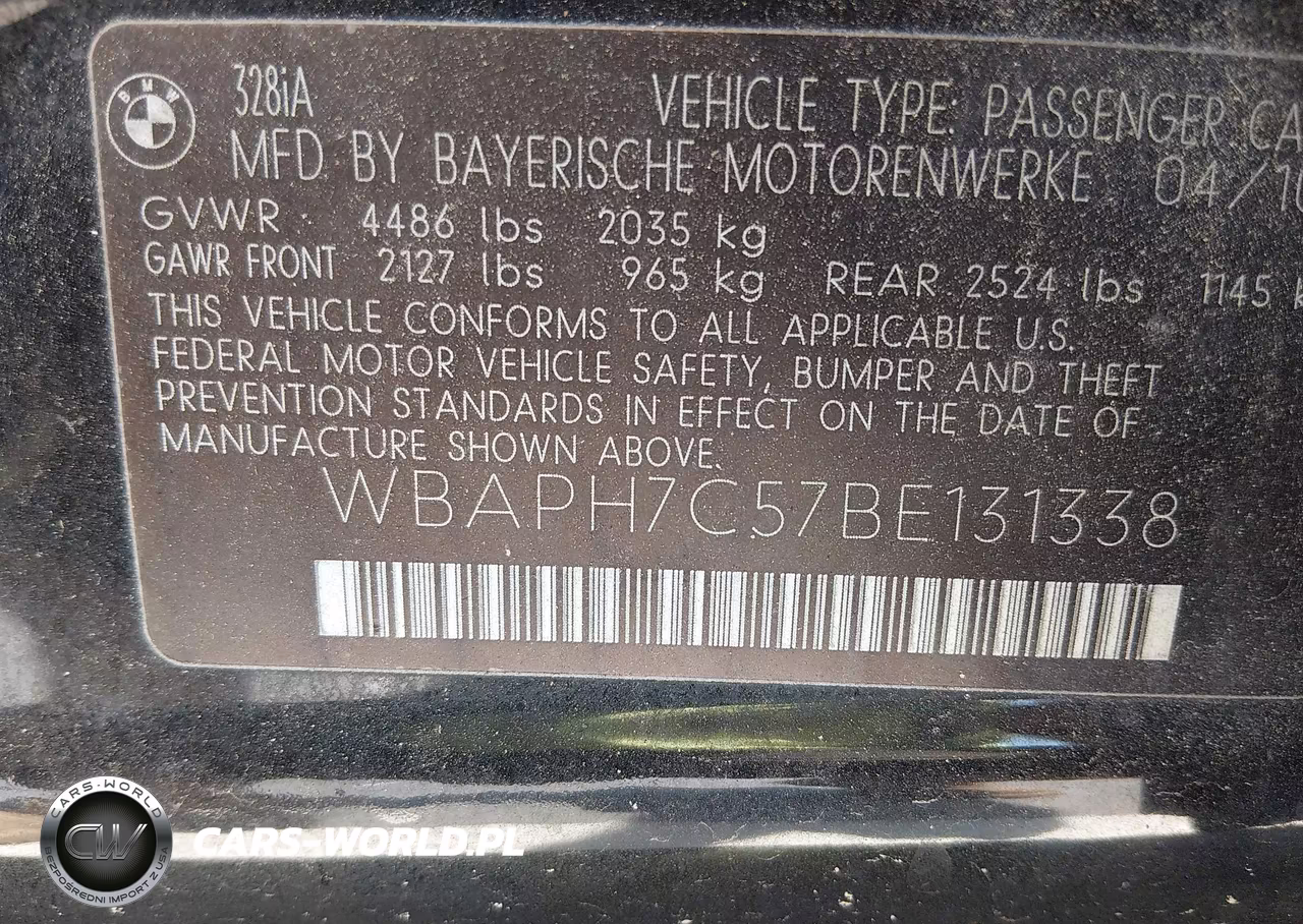 2011 BMW 328I VIN:WBAPH7C57BE131338 - 9