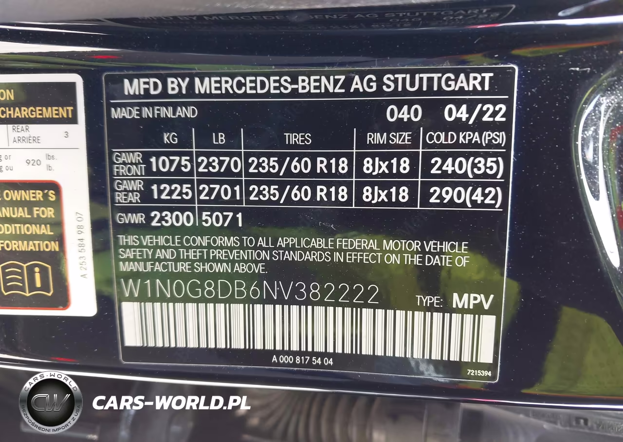 2022 Mercedes-Benz Glc 300 Suv VIN:W1N0G8DB6NV382222 - 9