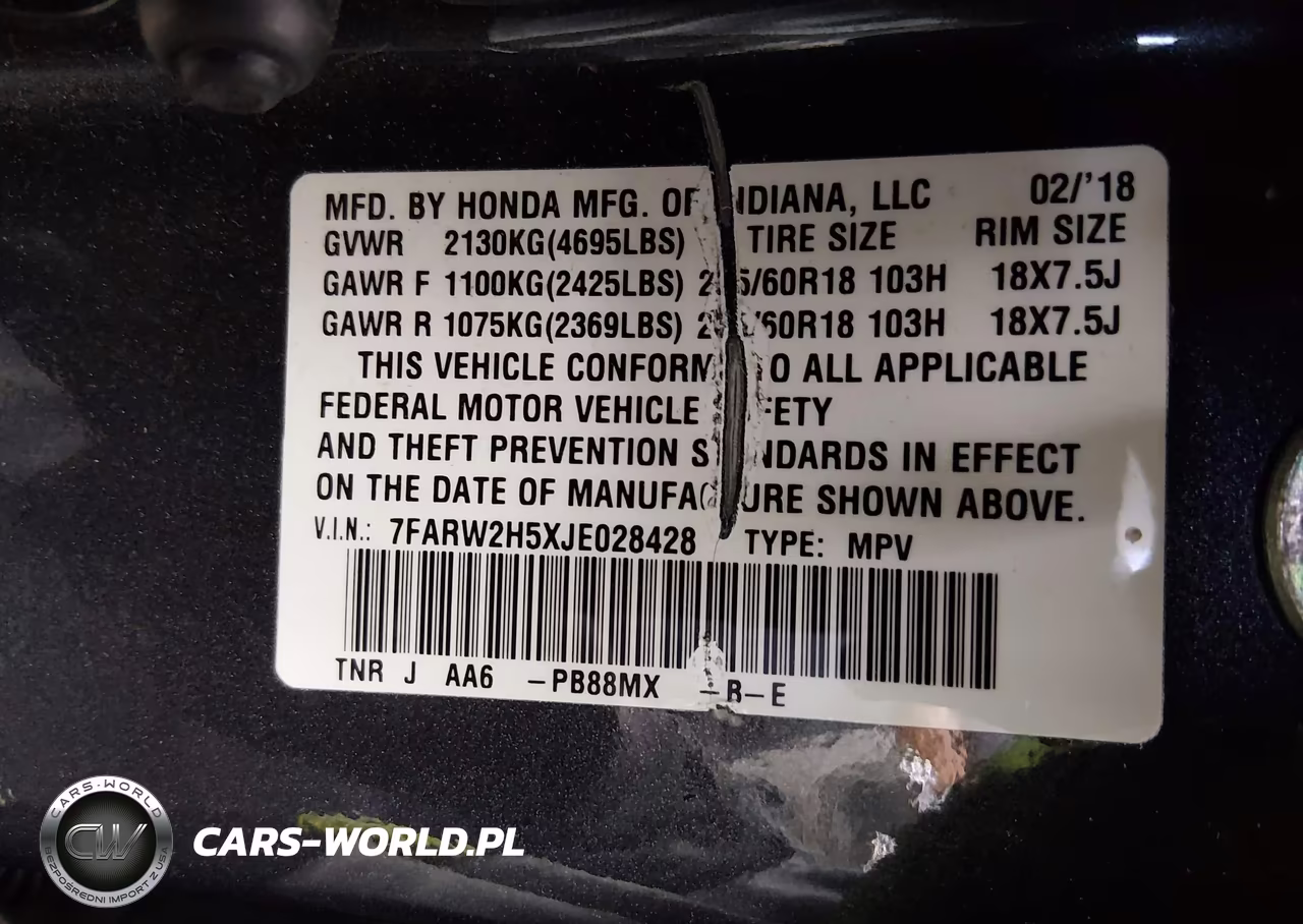 2018 Honda Cr-V Ex VIN:7FARW2H5XJE028428 - 9