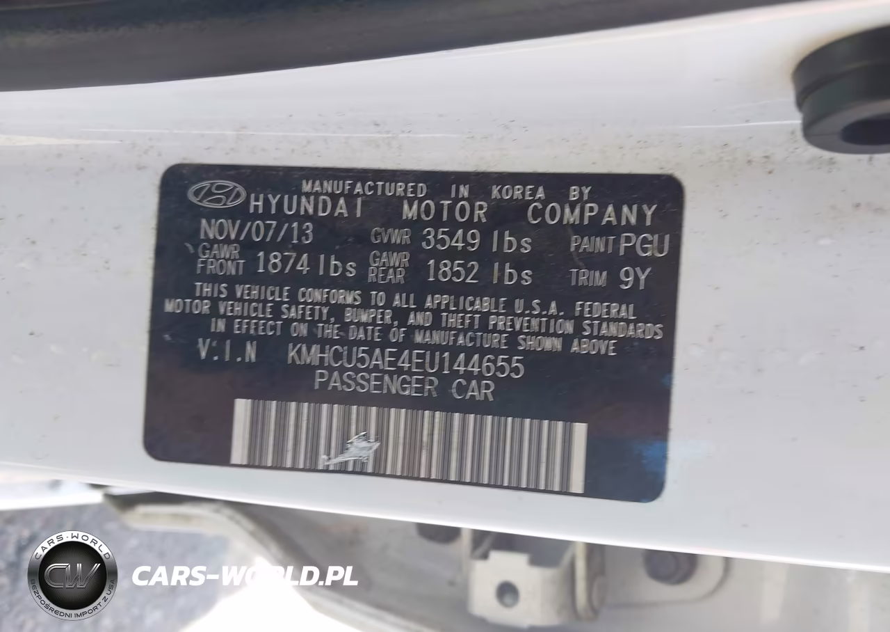 2014 Hyundai Accent Se VIN:KMHCU5AE4EU144655 - 9