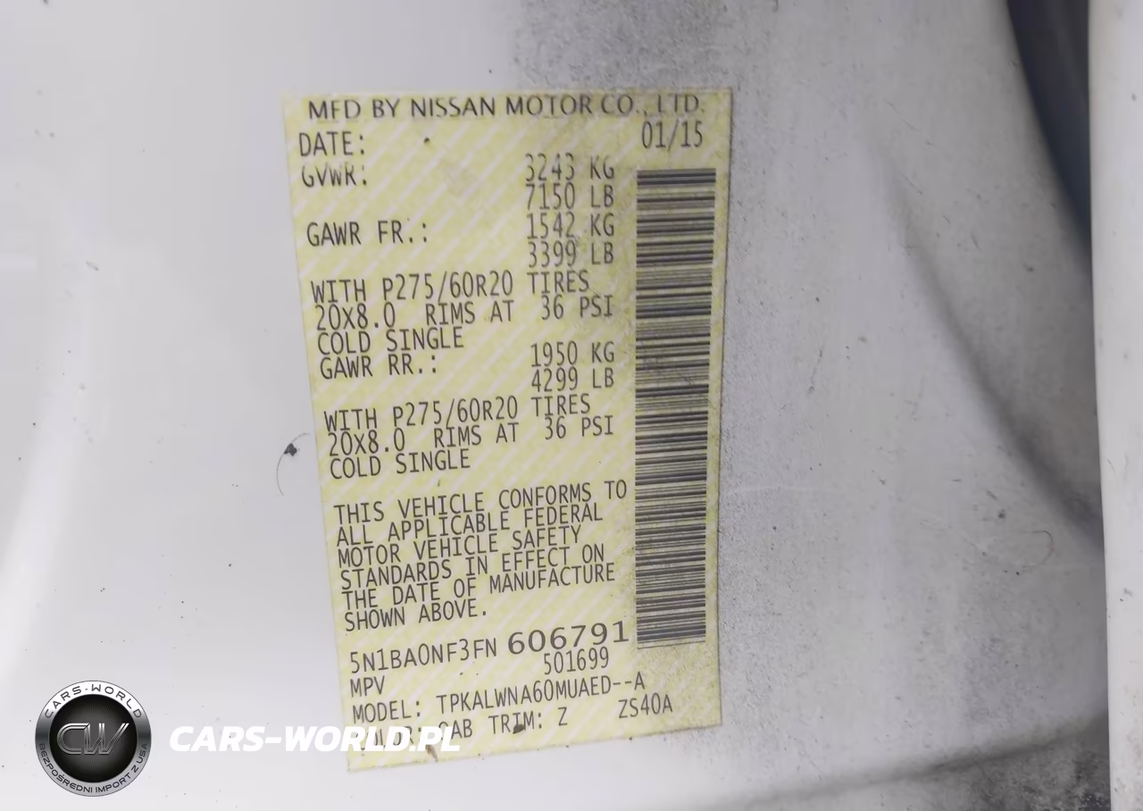 2015 Nissan Armada Platinum VIN:5N1BA0NF3FN606791 - 9