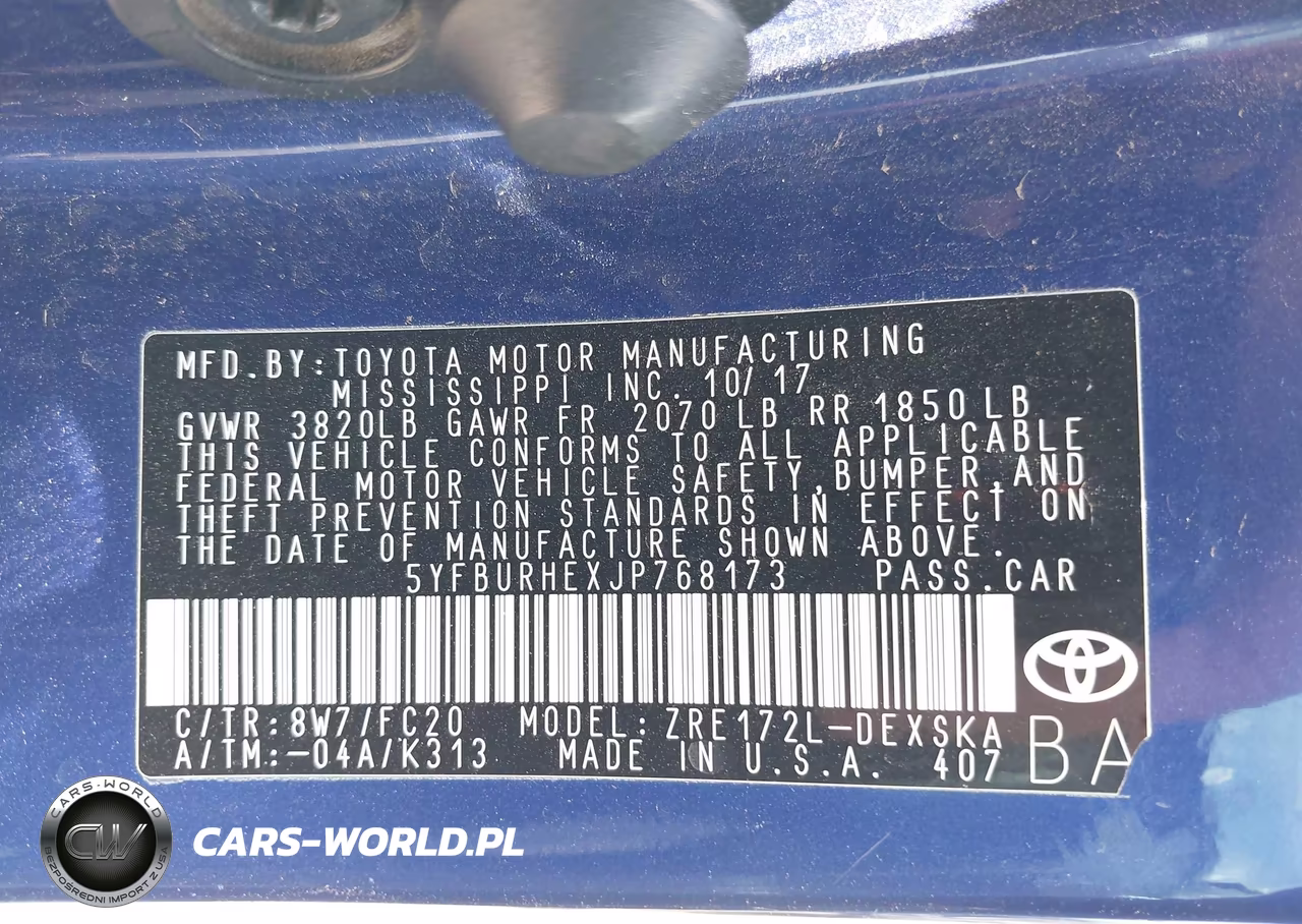 2018 Toyota Corolla Se VIN:5YFBURHEXJP768173 - 9