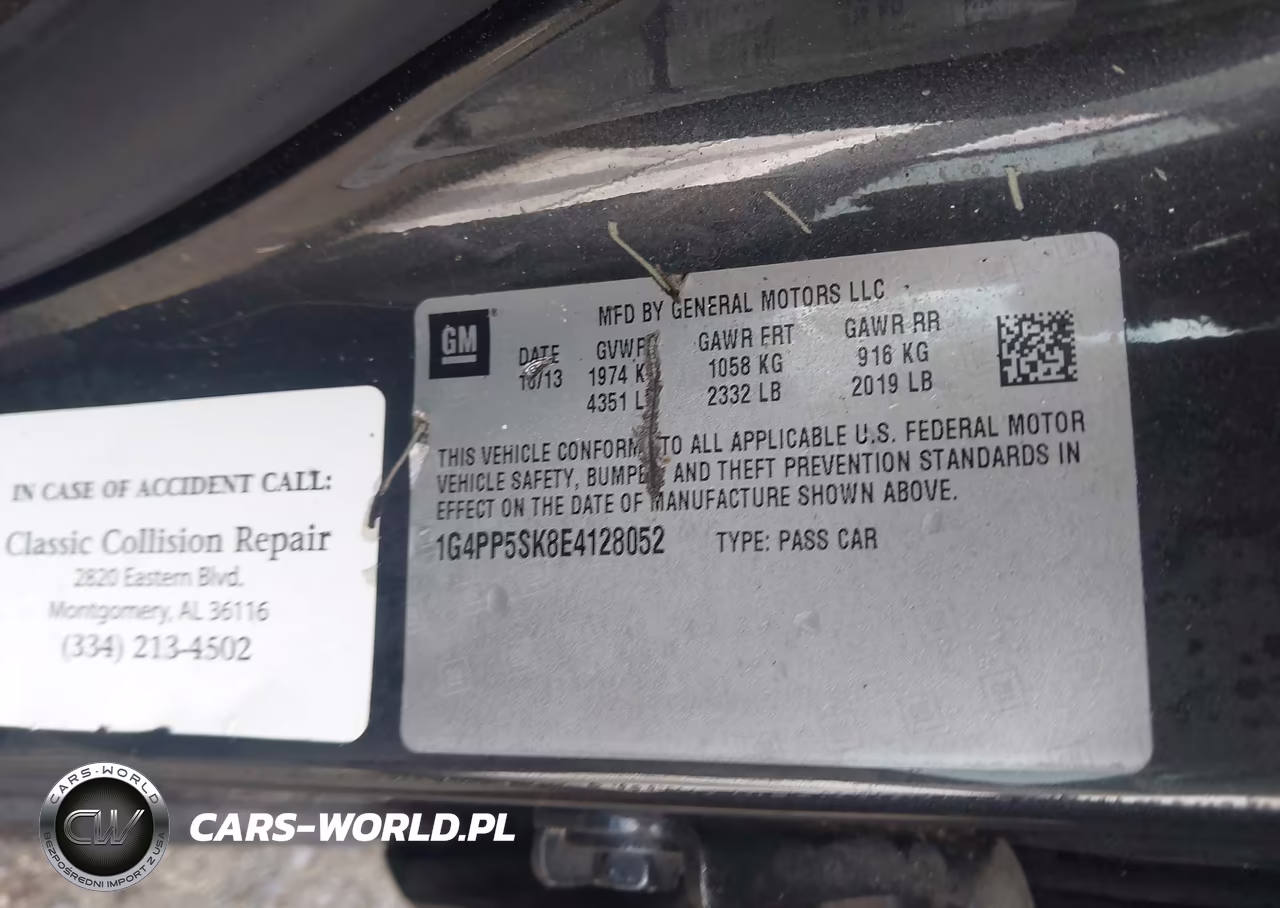 BUICK VERANO VIN:1G4PP5SK8E4128052 - 9