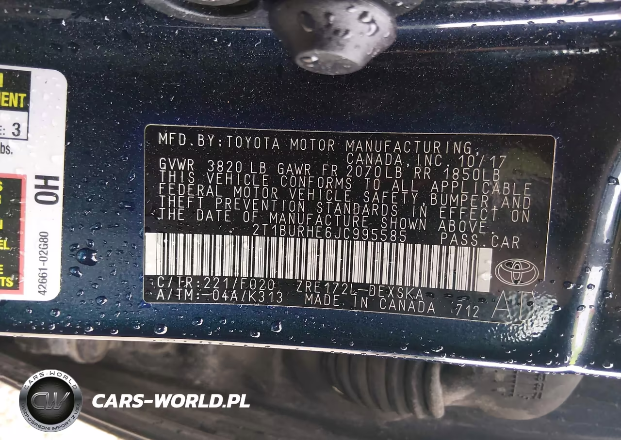 2018 Toyota Corolla Se VIN:2T1BURHE6JC995585 - 9
