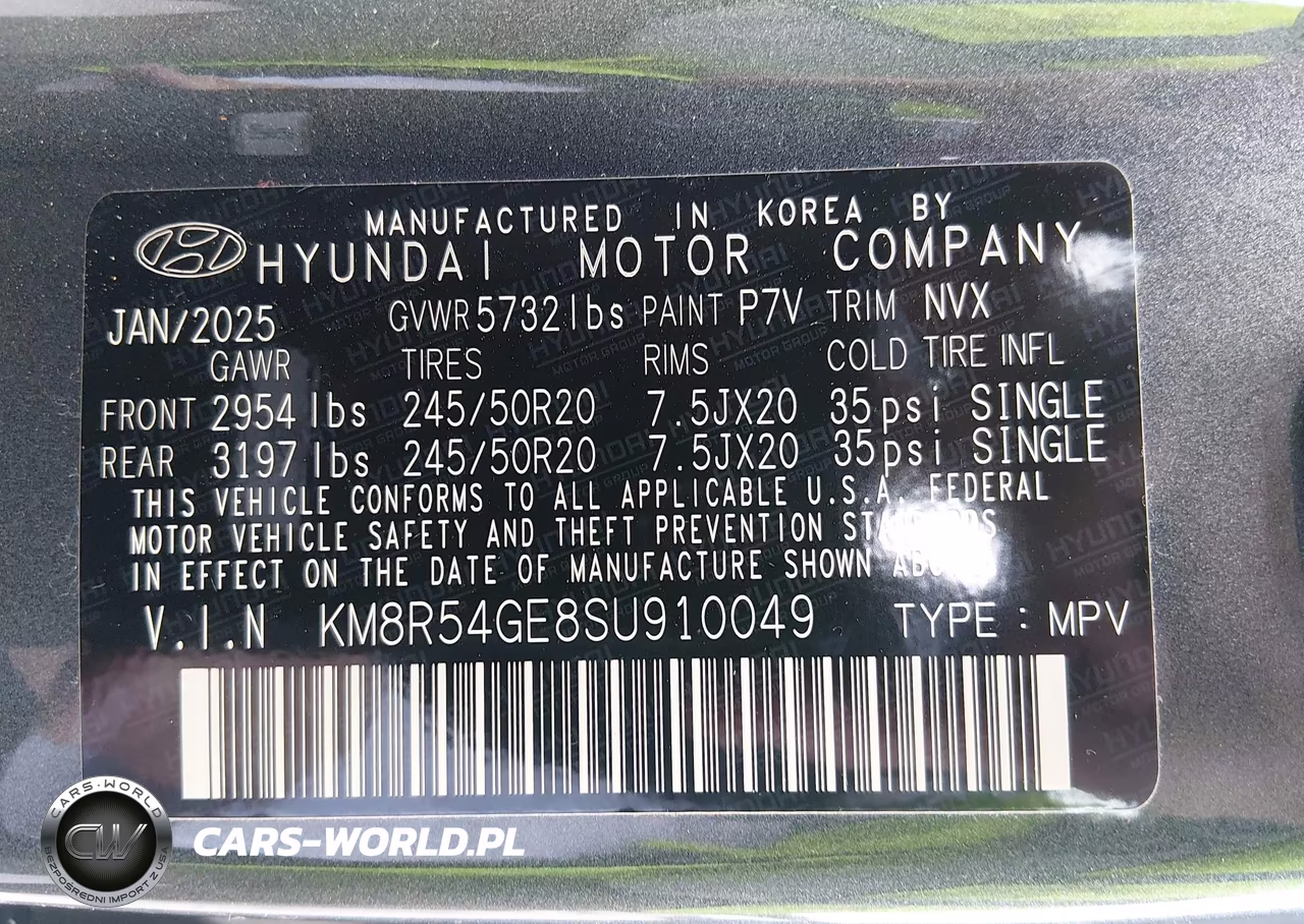 2025 Hyundai Palisade Limited VIN:KM8R54GE8SU910049 - 9