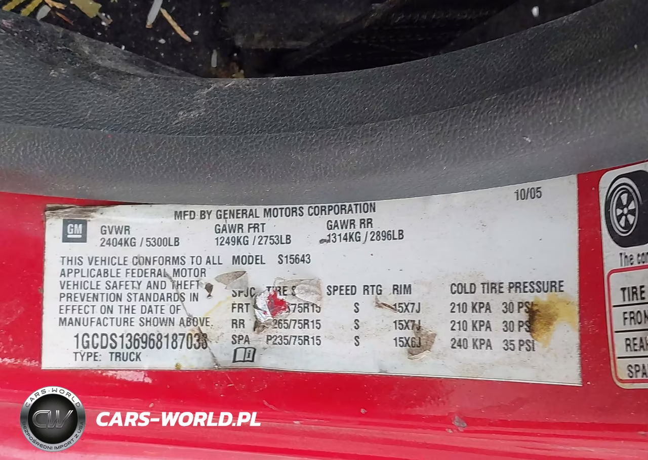 2006 Chevrolet Colorado Lt VIN:1GCDS136968187038 - 9