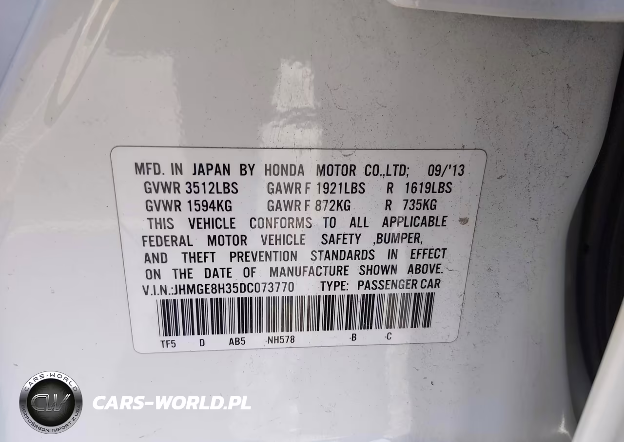 2013 Honda Fit VIN:JHMGE8H35DC073770 - 9