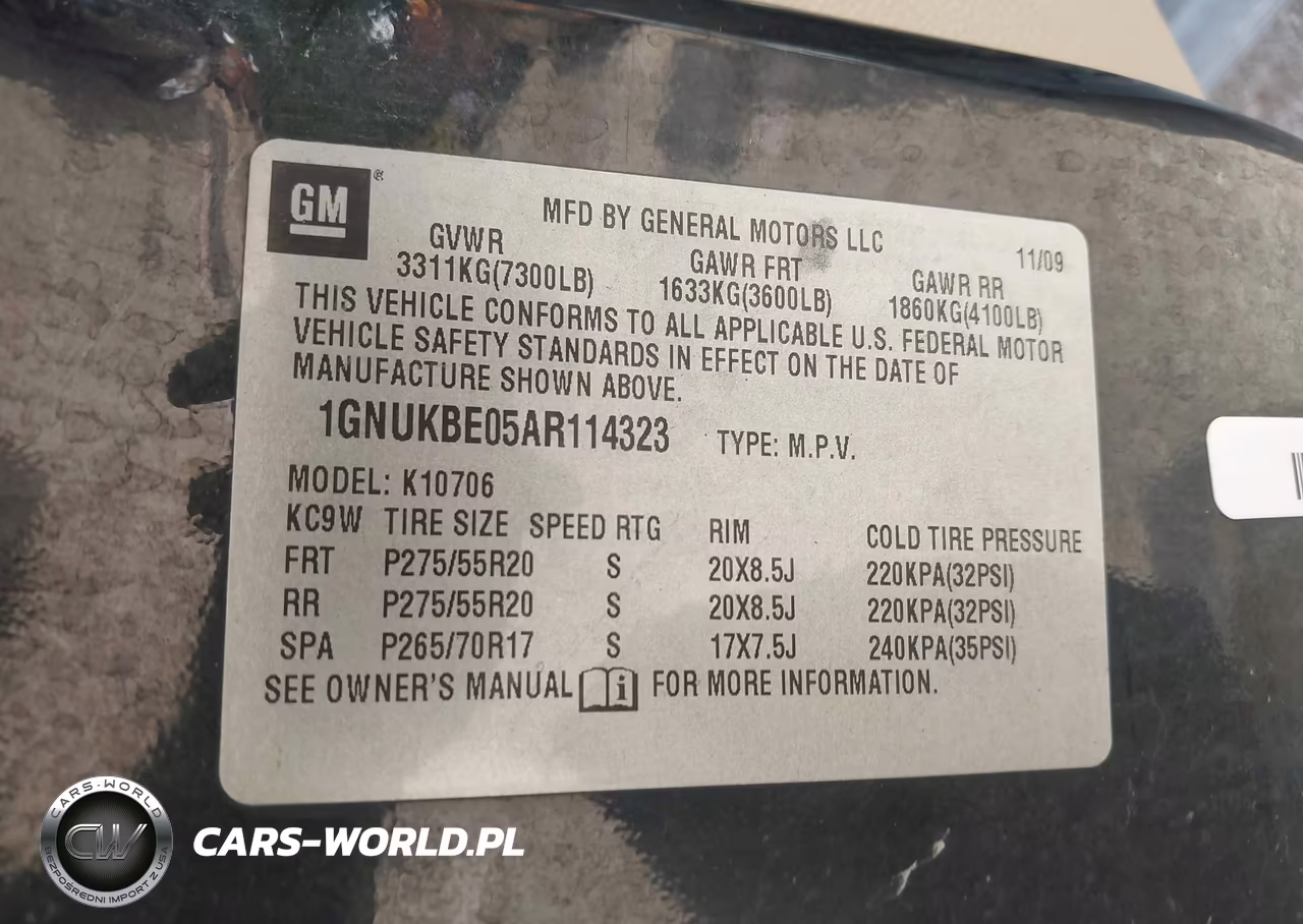 2010 Chevrolet Tahoe Lt VIN:1GNUKBE05AR114323 - 9