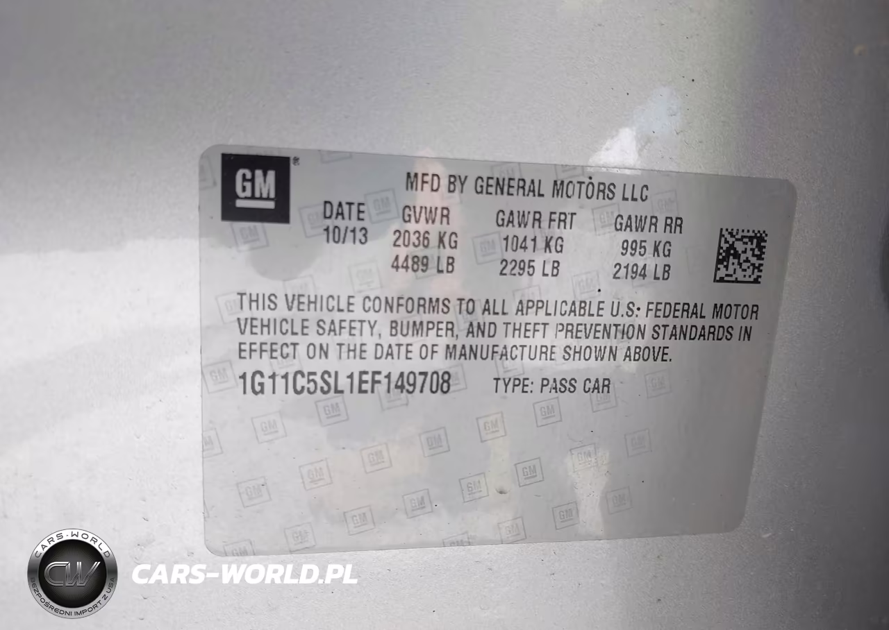 2014 Chevrolet Malibu 1Lt VIN:1G11C5SL1EF149708 - 9