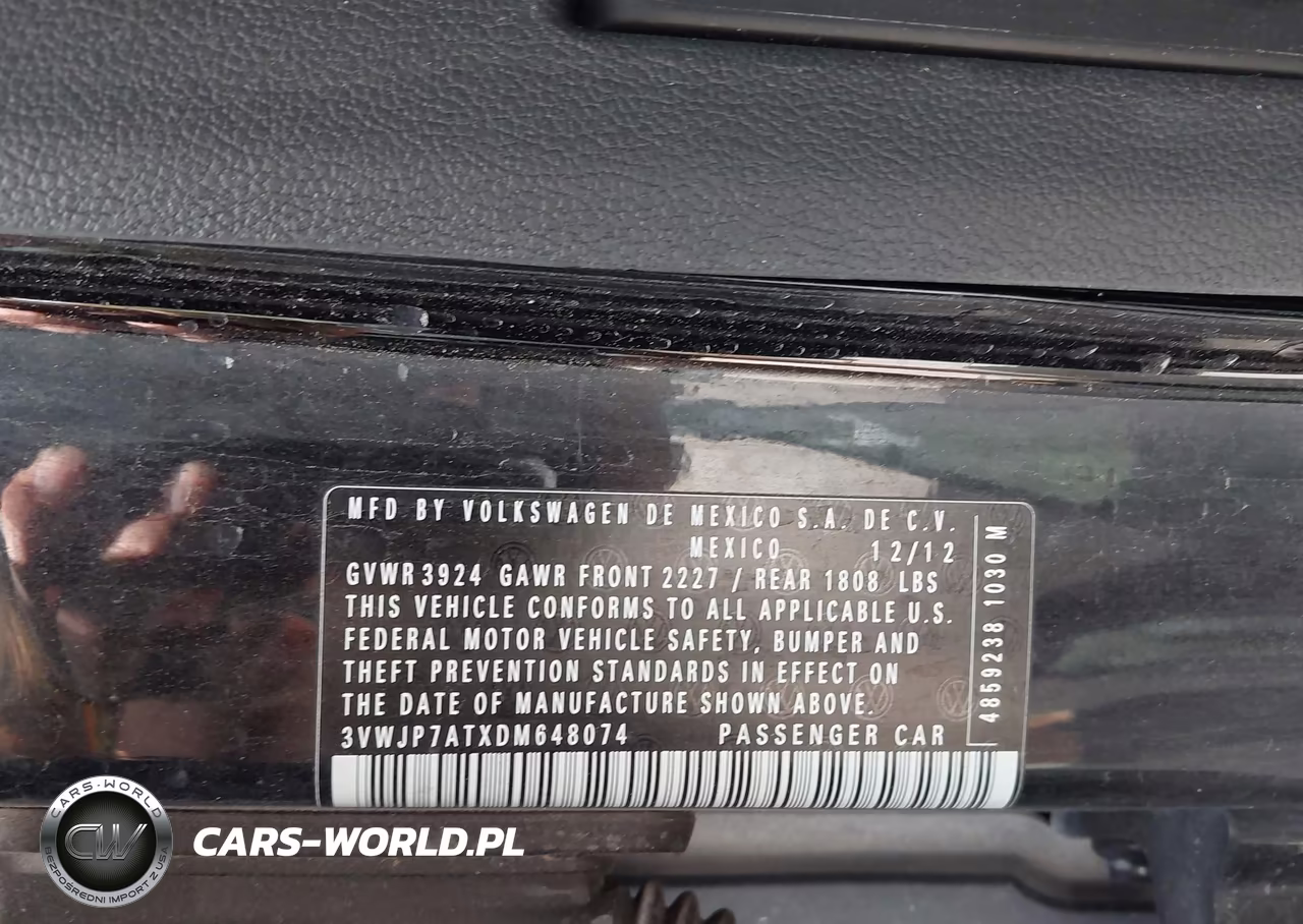 2013 Volkswagen Beetle 2.5L VIN:3VWJP7ATXDM648074 - 9