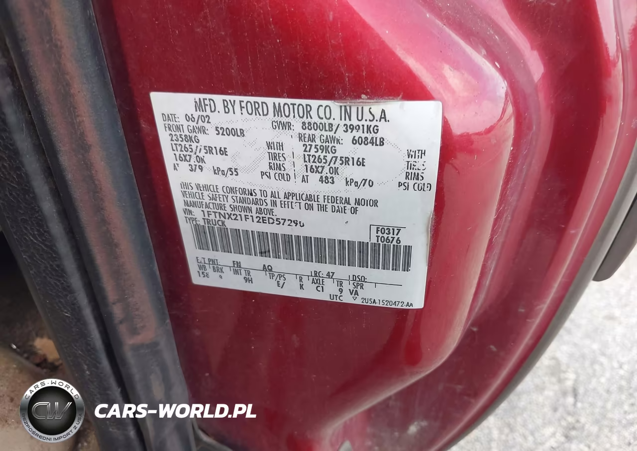 2002 Ford F-250 Lariat-Xl-Xlt VIN:1FTNX21F12ED57290 - 9