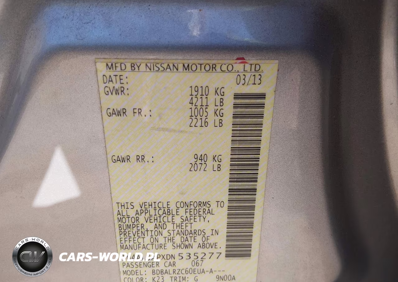 2013 Nissan Altima 2.5 S VIN:1N4AL3APXDN535277 - 9