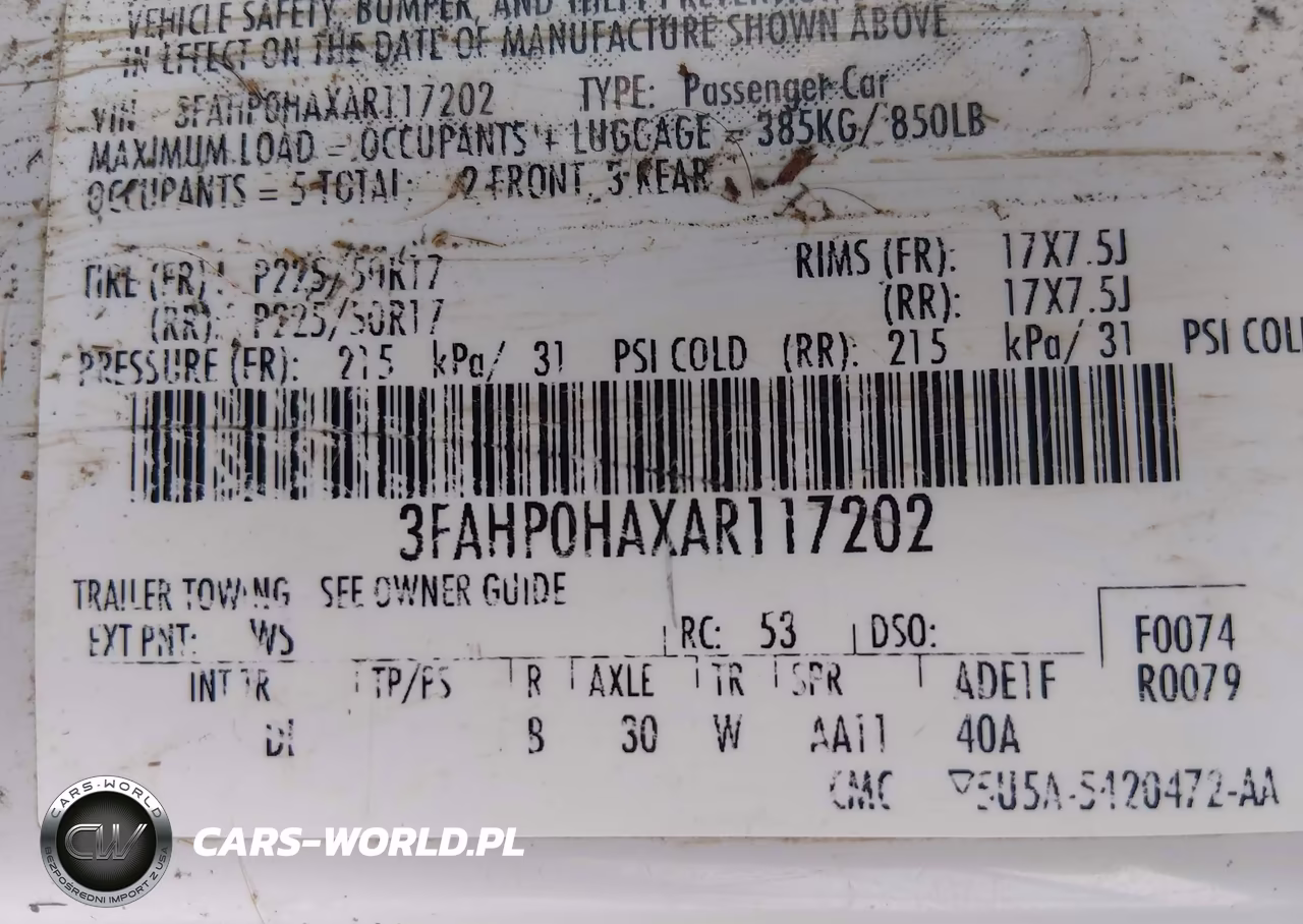 2010 Ford Fusion Se VIN:3FAHP0HAXAR117202 - 18