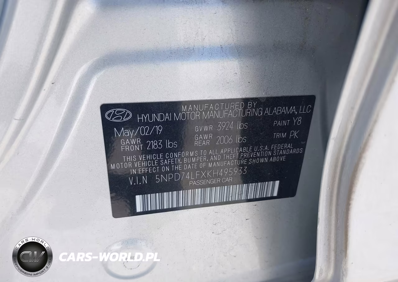 2019 Hyundai Elantra Se VIN:5NPD74LFXKH495933 - 9