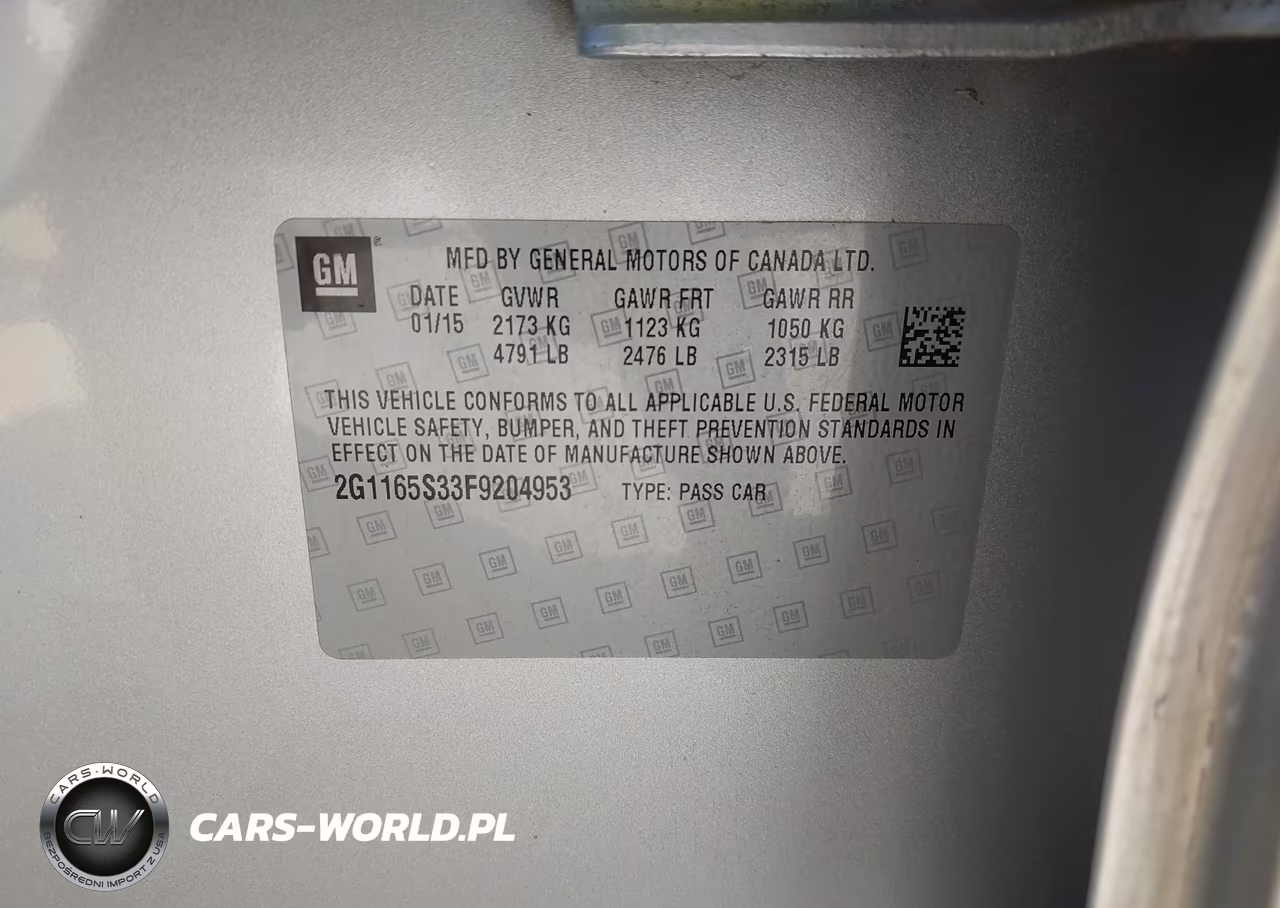 2015 Chevrolet Impala 2Lz VIN:2G1165S33F9204953 - 9