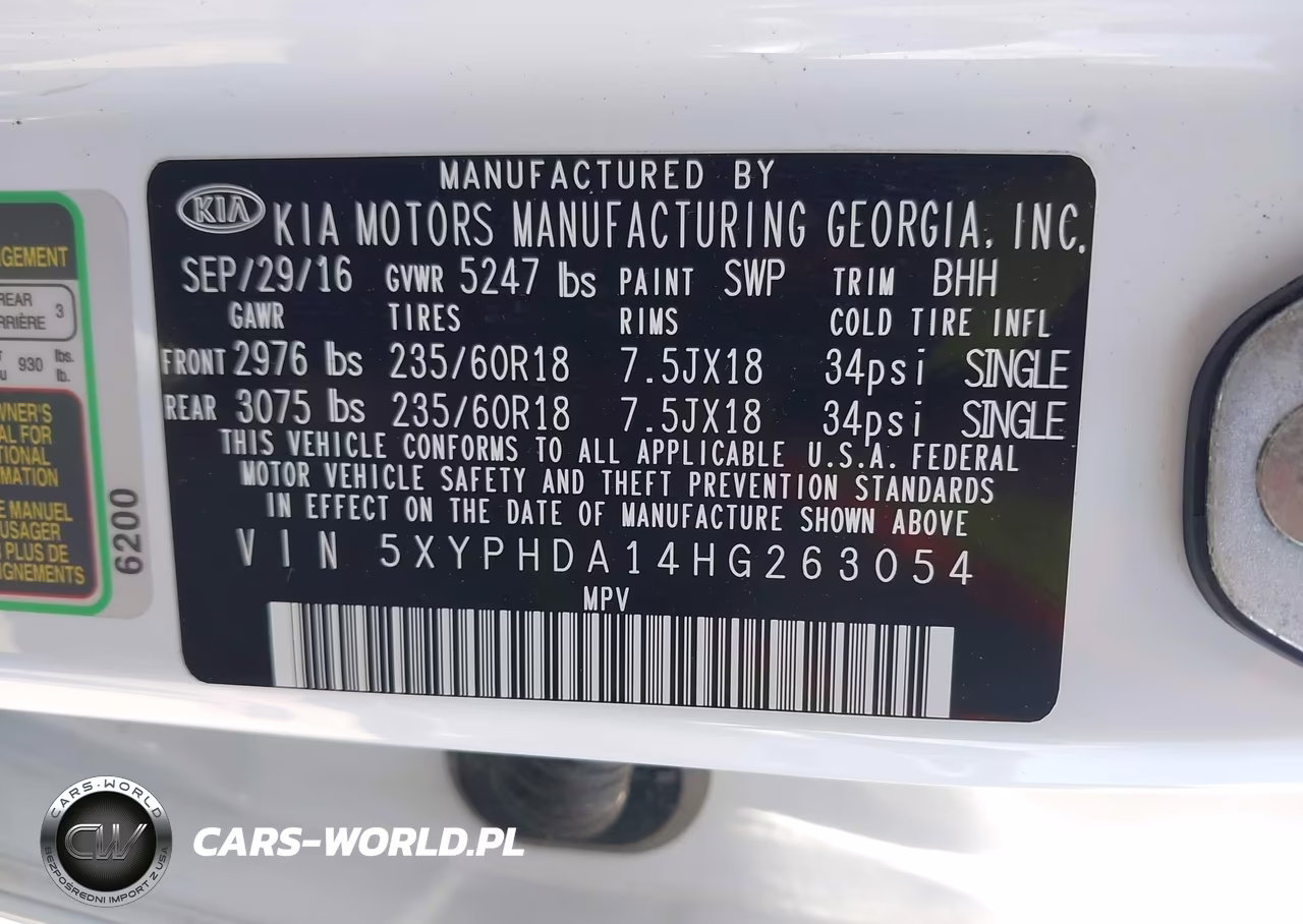 2017 Kia Sorento 2.0T Ex VIN:5XYPHDA14HG263054 - 9