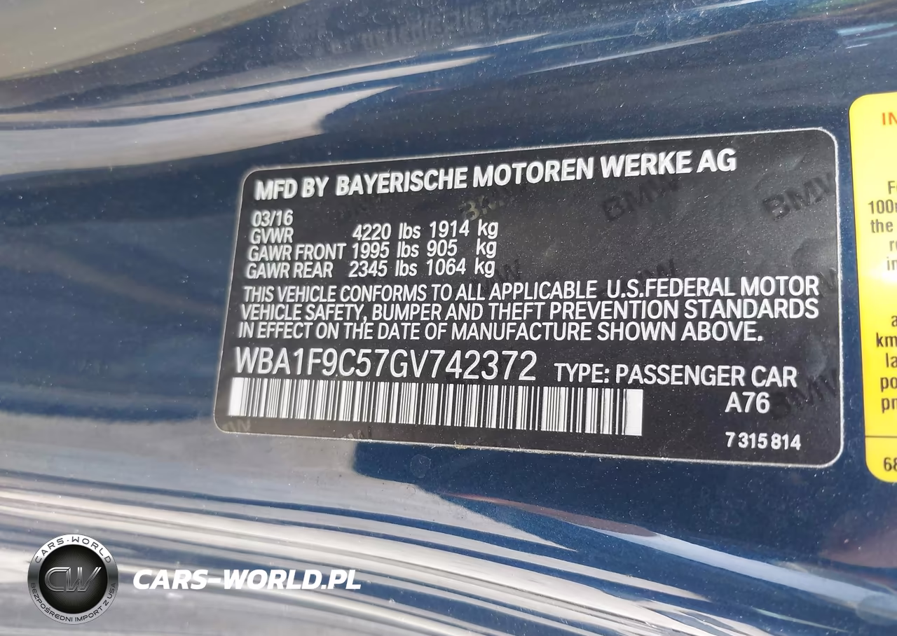 2016 BMW 228I VIN:WBA1F9C57GV742372 - 9